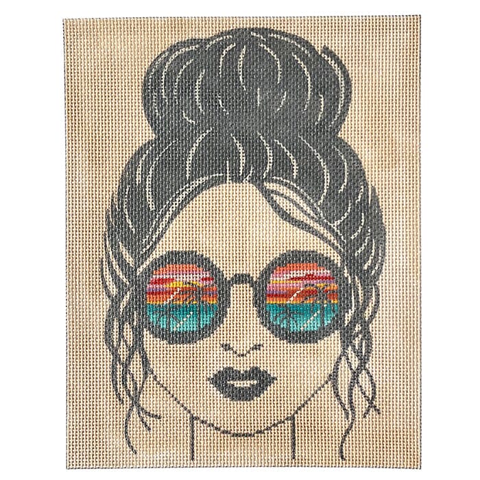 A Woman View Sunset Painted Canvas Alice Peterson Company