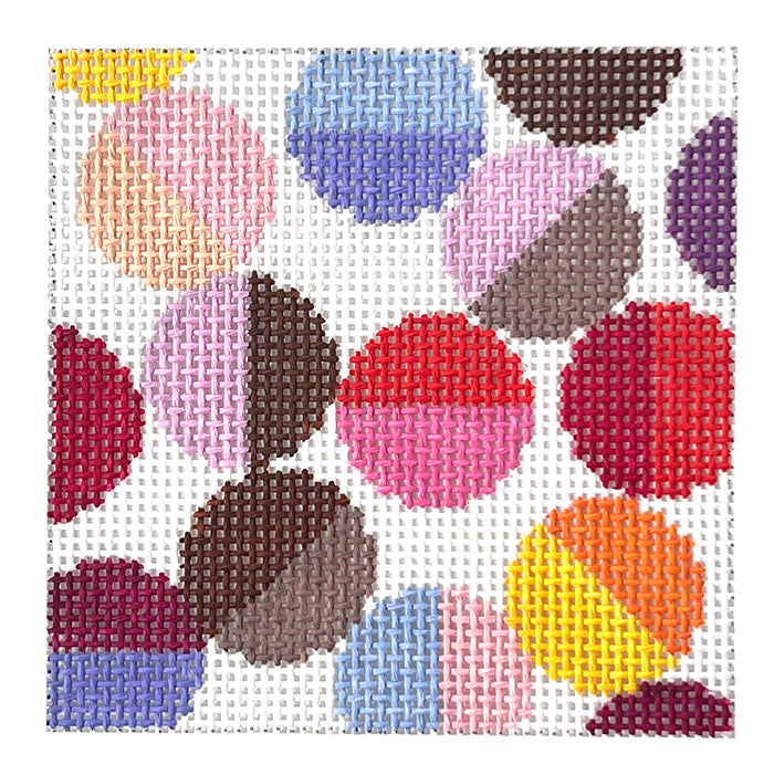 Abby Coaster Warm Pinks Painted Canvas Elizabeth Crane Swartz Designs - 1