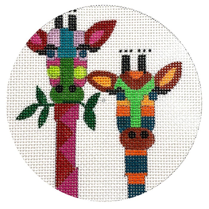 Abstract Giraffes Ornament Painted Canvas Melissa Prince Designs