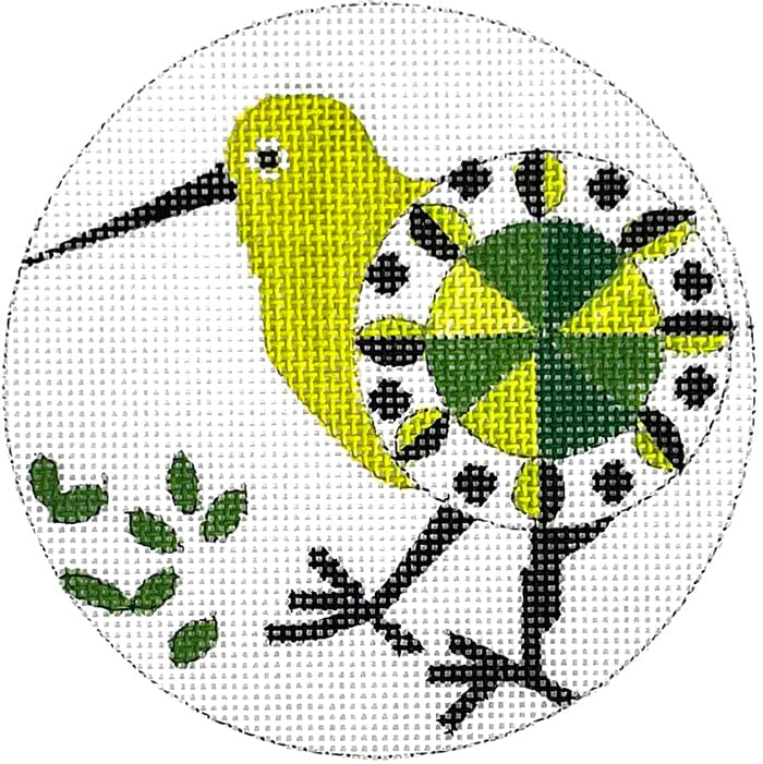 Abstract Kiwi Ornament Painted Canvas Melissa Prince Designs - 1