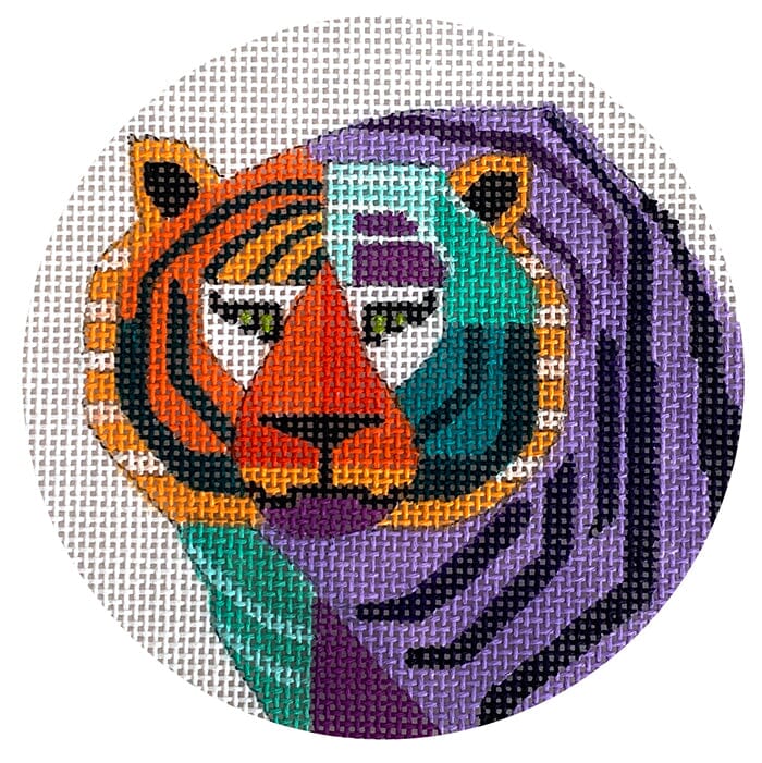 Abstract Tiger Ornament Painted Canvas Melissa Prince Designs - 1