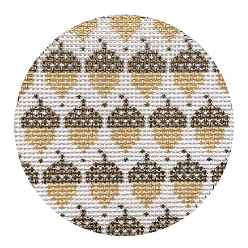 Acorn Round Painted Canvas Thorn Alexander