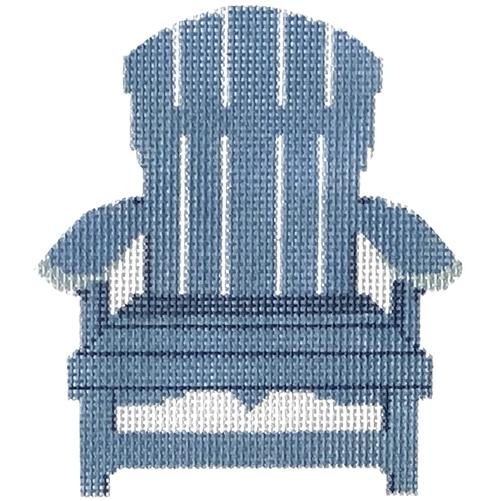 Adirondack Chair Blue Painted Canvas Rachel Barri Designs - 1