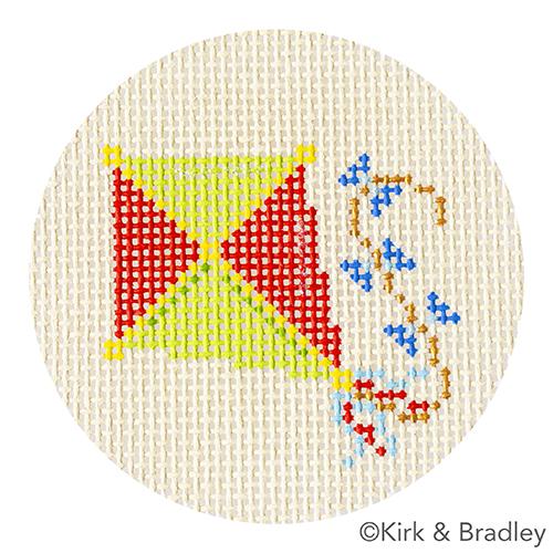 Advent Ornaments Kite Painted Canvas Kirk & Bradley - 1