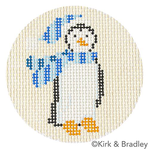 Advent Ornaments Penguin Painted Canvas Kirk & Bradley - 1