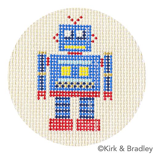 Advent Ornaments Robot Painted Canvas Kirk & Bradley - 1