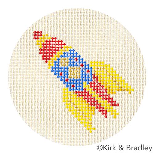 Advent Ornaments   Rocket Painted Canvas Kirk & Bradley