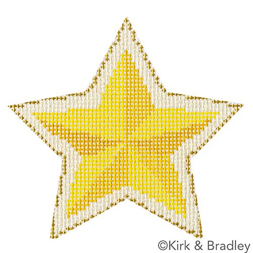 Advent Ornaments Star Painted Canvas Kirk & Bradley - 1