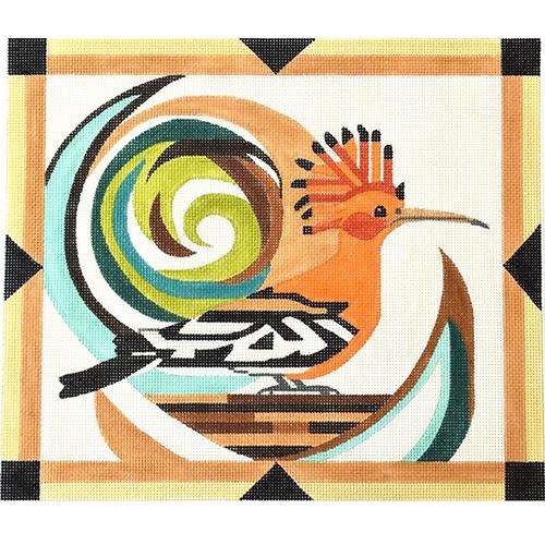 African Hoopoe Painted Canvas Melissa Prince Designs - 1