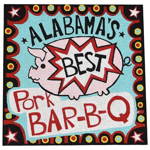 Alabama's BBQ Painted Canvas Walkers Wholesale - 1