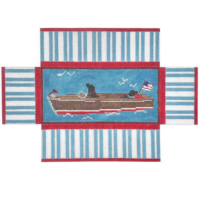 All Aboard Brickcover Painted Canvas CBK Needlepoint Collections