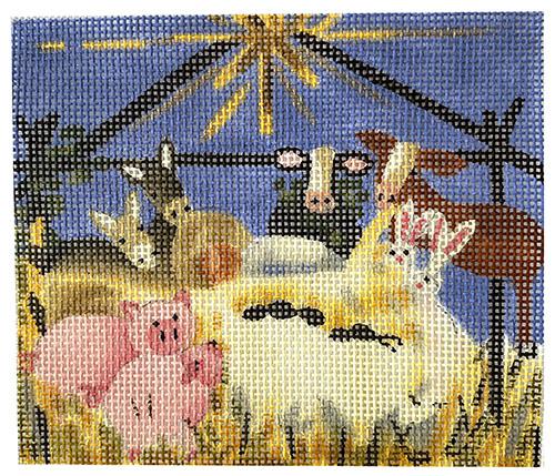 All Animal Nativity Small Painted Canvas Walkers Wholesale - 1