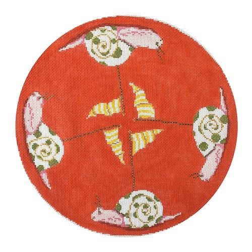 All Hail The Snail Painted Canvas The Plum Stitchery - 1