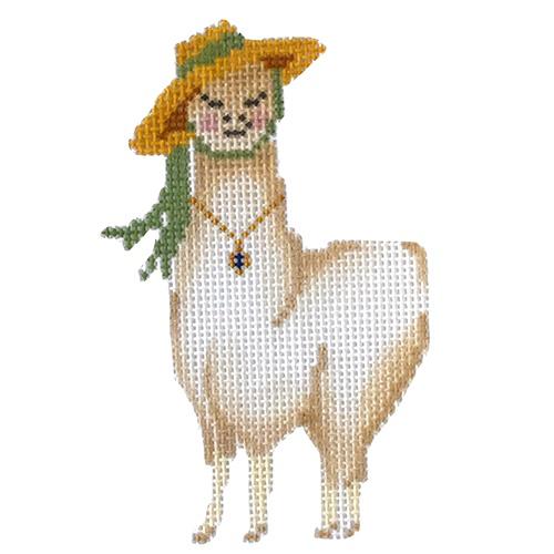 Alpaca Painted Canvas The Plum Stitchery - 1