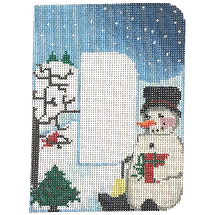 Alpha Snowman Painted Canvas Associated Talents D 