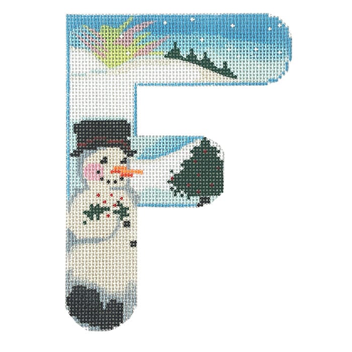 Alpha Snowman Painted Canvas Associated Talents F - 5