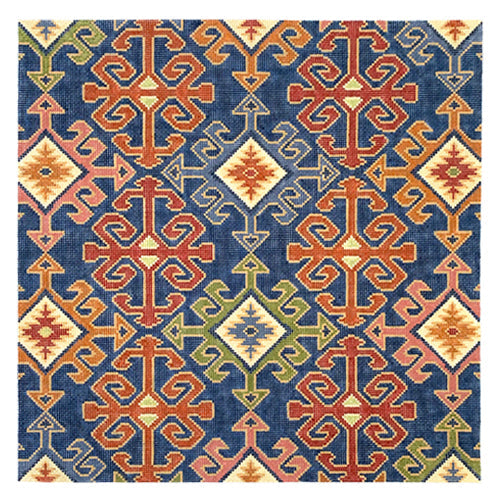 Anatolian Stripes in Navy Multi Painted Canvas CanvasWorks - 1