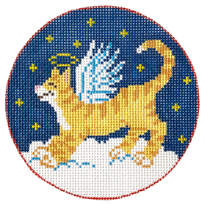 Angel Cat Ornament Painted Canvas CBK Needlepoint Collections - 1