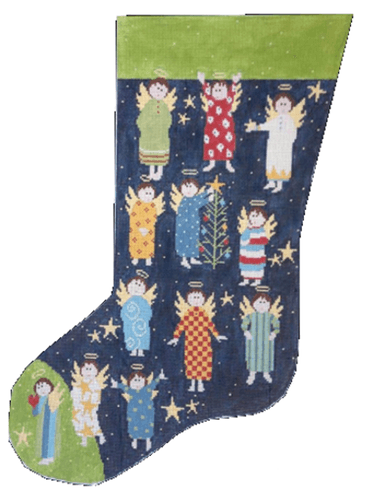 Angel Stocking Painted Canvas Pippin - 1