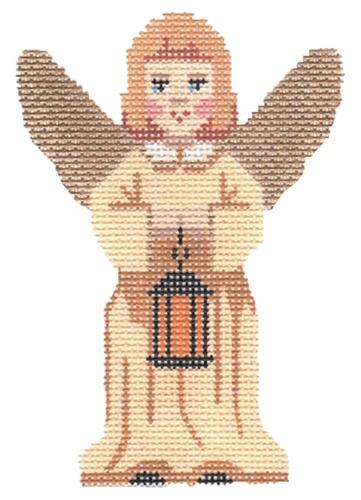 Angel with Lantern Painted Canvas Labors of Love Needlepoint - 1