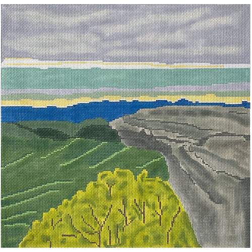 Appalachian Trail Overlook Painted Canvas Blue Ridge Stitchery - 1