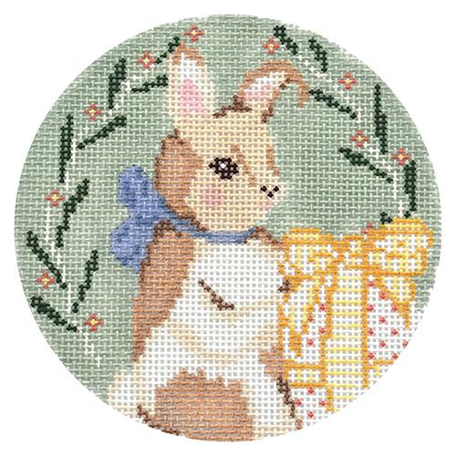 April Bunny Painted Canvas The Plum Stitchery - 1