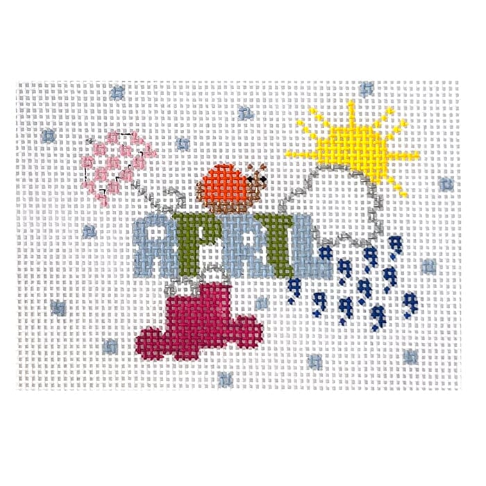 April with Stitch Guide Painted Canvas The Princess & Me - 1