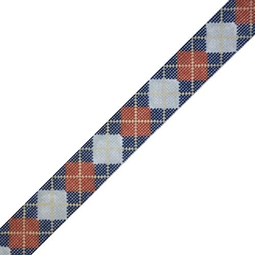 Argyle Belt - Grey/Red/Khaki on 18 Painted Canvas The Meredith Collection