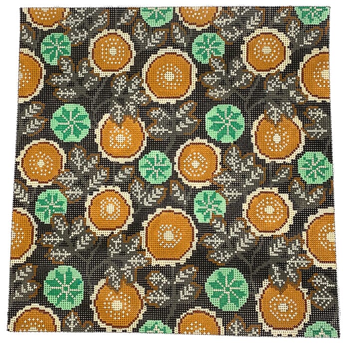 Artisan Floral Vintage Yellow Painted Canvas Cooper Oaks Design - 1