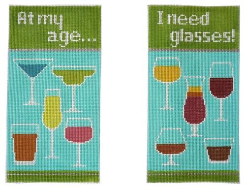 At My Age I Need Glasses Painted Canvas Labors of Love Needlepoint - 1