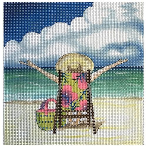 At The Beach Painted Canvas Alice Peterson Company