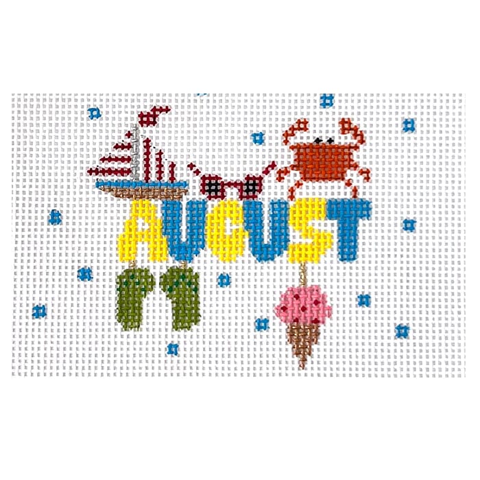August with Stitch Guide Painted Canvas The Princess & Me - 1