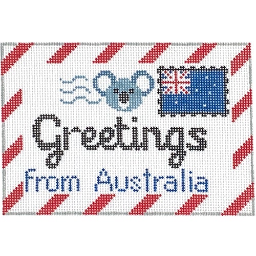 Australia Letter Painted Canvas Rachel Donley