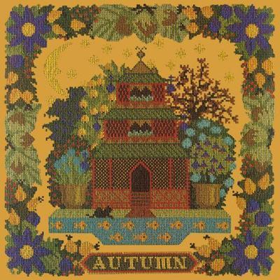 Autumn Sampler Needlepoint Kit Kits Elizabeth Bradley Design Yellow 