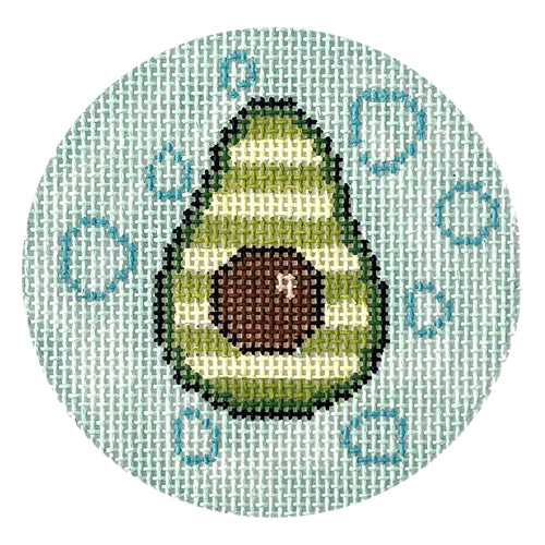 Avocado Round Painted Canvas Pippin