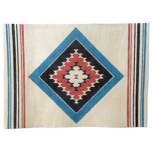 Azul Calypso Pillow Painted Canvas Hello Tess - 1