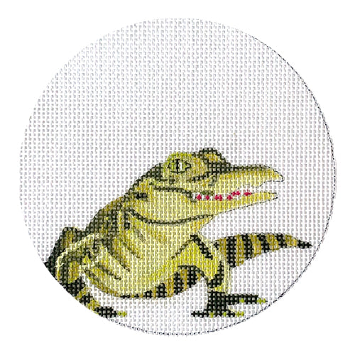 Baby Crocodile Round Painted Canvas Colors of Praise - 1