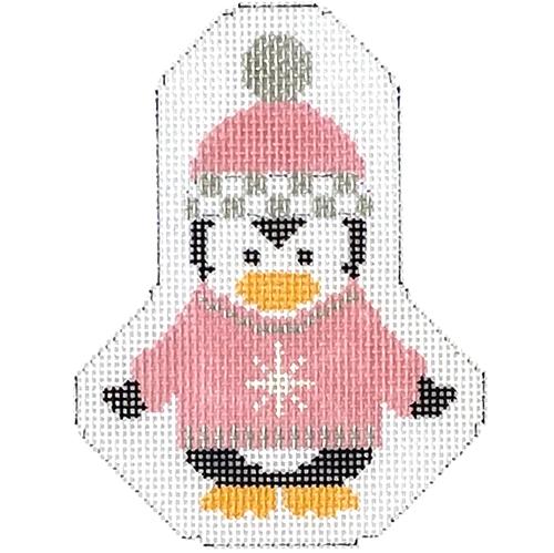 Baby Girl Penguin with Stitch Guide Painted Canvas The Princess & Me - 1