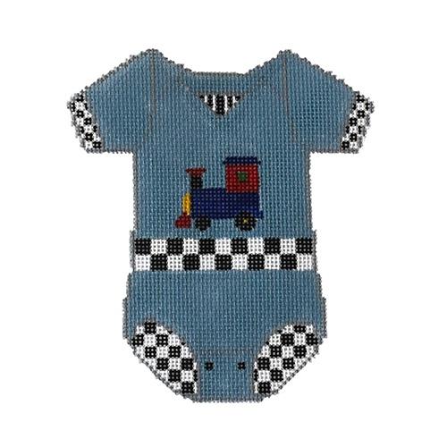 Baby Onesie Train Painted Canvas The Meredith Collection - 1