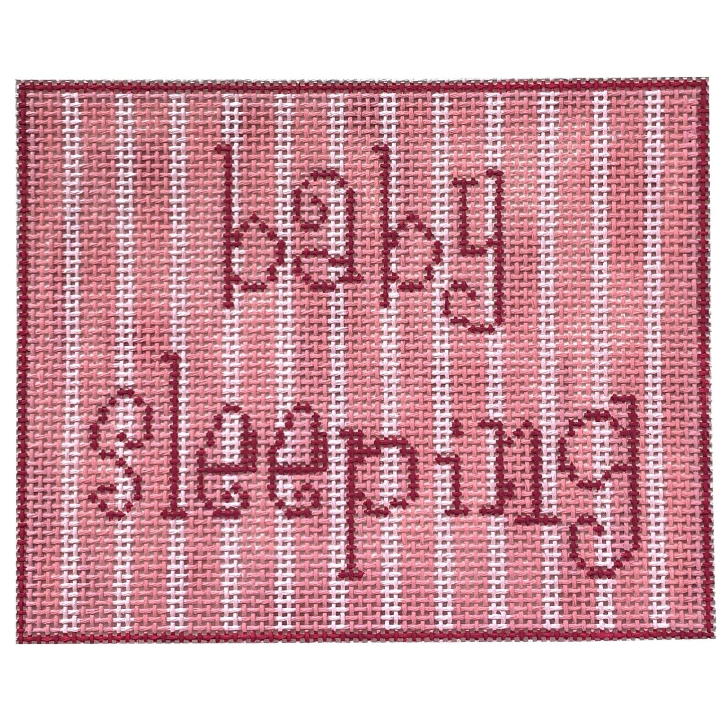 Baby Sleeping in Pink Painted Canvas All About Stitching/The Collection Design