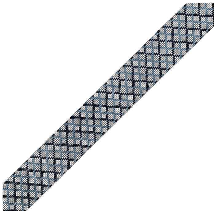 Bag Strap - Double Blue Lattice Painted Canvas Penny Linn Designs
