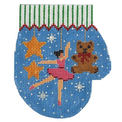 Ballerina Mitten Painted Canvas The Meredith Collection - 1