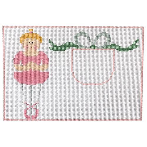Ballerina Tooth Fairy Pillow Painted Canvas Kathy Schenkel Designs - 1