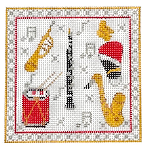Band Square Painted Canvas Danji Designs - 1