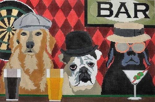 Bar Patrol Painted Canvas CBK Needlepoint Collections