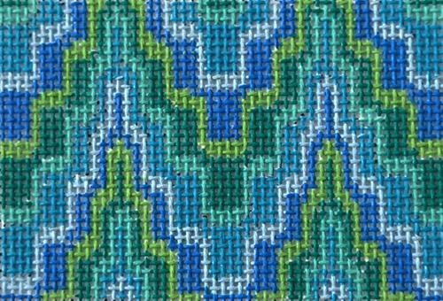 Bargello Wallet Insert Painted Canvas Danji Designs - 1