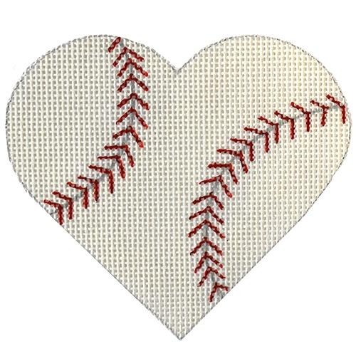Baseball Heart Painted Canvas Pepperberry Designs - 1