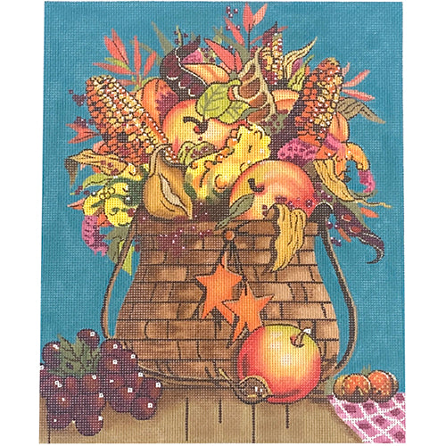 Basket of Bounty Painted Canvas PLD Designs