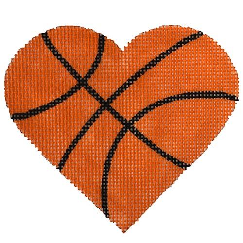 Basketball Heart Painted Canvas Pepperberry Designs - 1