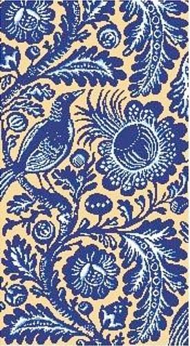 Batik Print Painted Canvas Birds of a Feather